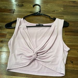 Shein light purple crop top size small